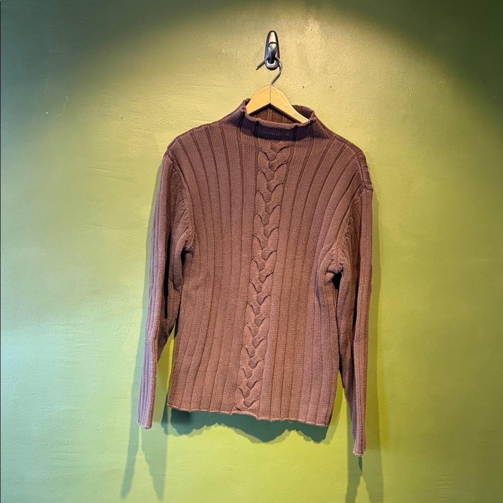 Vintage Nordstrom Brown Cable Knit Sweater